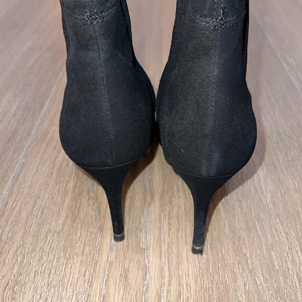 Massimo Dutti black suede over the knee high boot - Picture 11 of 17